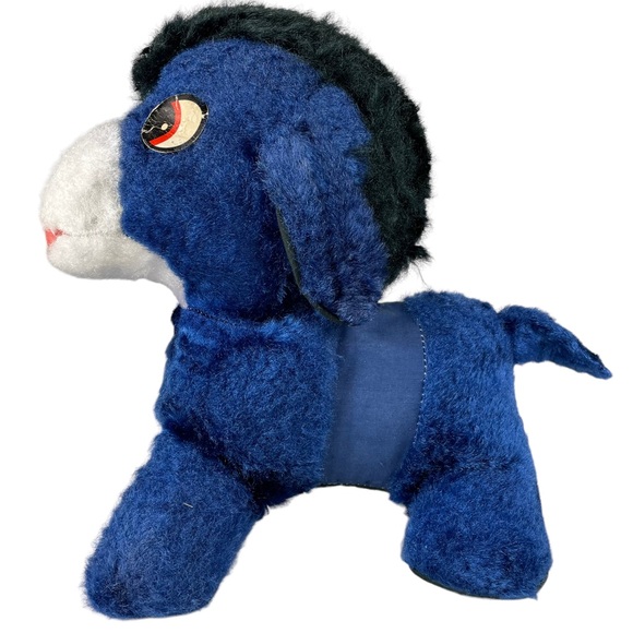Vintage Union Made Plush Donkey Rare Paper Eyes Commonwealth Pennsylvania 1970s - Picture 1 of 16